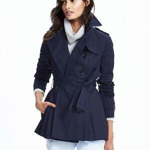 Banana Republic NWOT Navy Trench Coat size 14